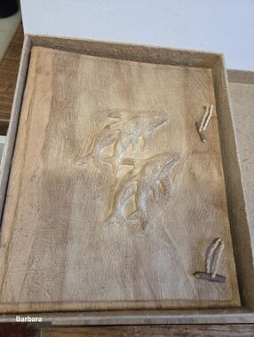 Vintage Hand-made Wooden Photo Album